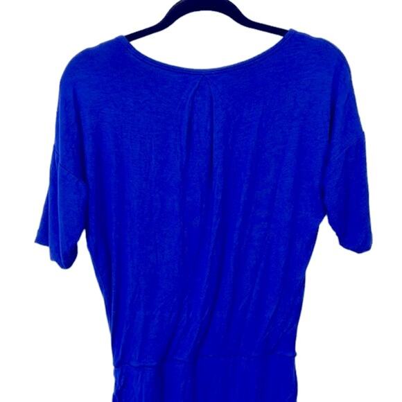 Athleta Solstice Short Sleeve Ruched Tee Dress Size Small Cobalt Blue - Picture 6 of 7